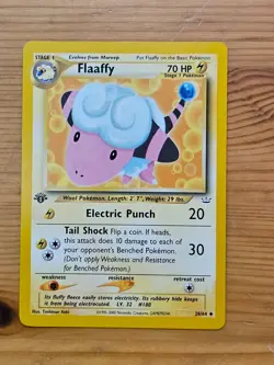 Pokemon TCG Flaaffy Neo Revelation 28/64 1st Edition LP WOTC. - Image 1