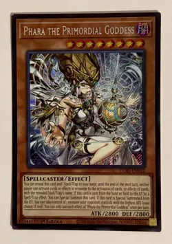 Yugioh Phara the Primordial Goddess CORI-EN022 Secret Rare 1st Edition NM - Image 1