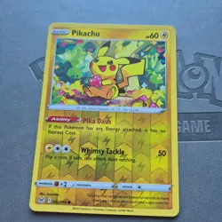 Pokemon - Pikachu 052/196 Common Lost Origin Pokemon Reverse Holo NM - Image 1