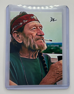 Willie Nelson Limited Edition Artist Signed “Smoking A Joint” Trading Card 4/10 - Image 1