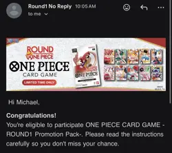 Round 1 One Piece Trading Card Game Promo (ENGLISH) ✅ PRESALE - 10 SEALED PACK! - Image 1