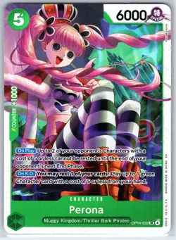 Perona OP14-033 Super Rare The Azure Sea's Seven One Piece Foil Near Mint - Image 1