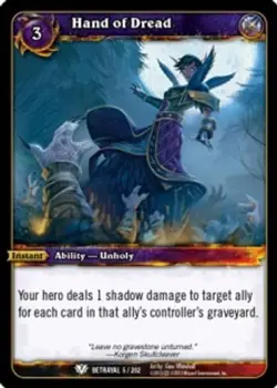 Hand of Dread - Betrayal of the Guardian - World of Warcraft TCG - Image 1
