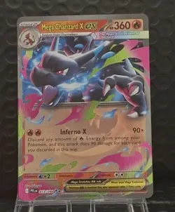 Mega Charizard X ex 013/094 Near Mint Phantasmal Flames RR Holo Pokemon Card TCG - Image 1