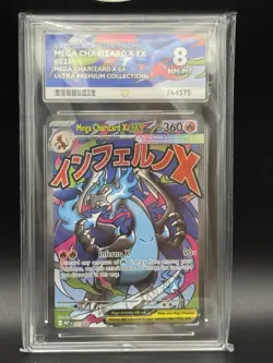 ACE 8 Mega Charizard X EX MEP 023 UPC Promo Ultra Rare Full Art Card Pokemon TCG - Image 1