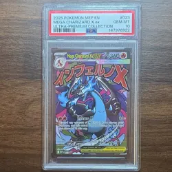 Pokemon TCG Mega Charizard X EX #023 Me: Mega Evolution Promo Holo PSA 10 - Image 1