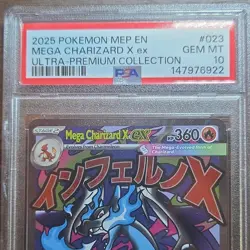 Pokemon TCG Mega Charizard X EX #023 Me: Mega Evolution Promo Holo PSA 10 - Image 3