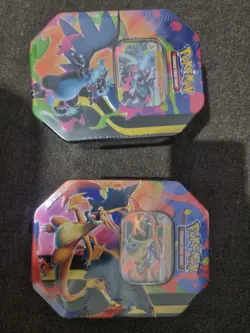 Pokemon TCG MEGA CHARIZARD EX TIN PAIR CHARIZARD X & Y BRAND NEW AND SEALED 2026 - Image 1