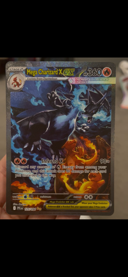 Mega Charizard X EX 125/094 Secret Rare Full Art Holo English Pokemon TCG - Image 1