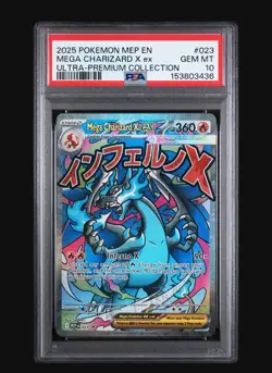 Pokemon TCG Mega Charizard X EX Mega Evolution UPC Black Star Promo 023 PSA 10 - Image 1