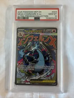 Pokemon TCG Mega Charizard X EX Mega Evolution UPC Black Star Promo 023 PSA 10 - Image 2