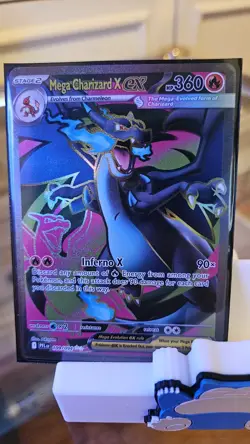 Pokemon TCG Mega Charizard X EX 109/094 Me02 Phantasmal Flames Holo English - Image 1