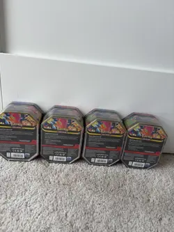 Pokemon TCG Mega Charizard X And Y ex Tins Lot Of 4 (4 Tins) - Image 3