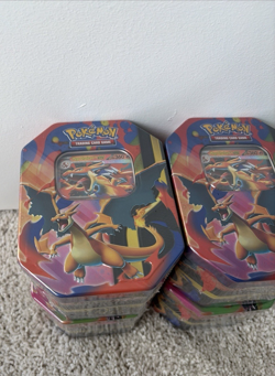 Pokemon TCG Mega Charizard X And Y ex Tins Lot Of 4 (4 Tins) - Image 5