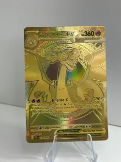 Pokemon TCG Phantasmal Flames Mega Charizard X Ex Gold Mega Hyper Rare 130/094 - Image 1