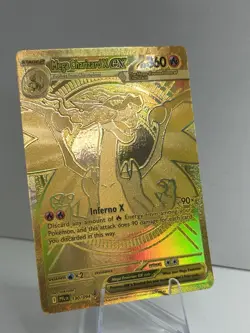 Pokemon TCG Phantasmal Flames Mega Charizard X Ex Gold Mega Hyper Rare 130/094 - Image 3