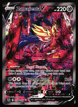 ZAMAZENTA V GG54/GG70 HOLO V RARE CROWN ZENITH GALARIAN GALLERY POKEMON NM - Image 1