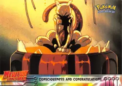 CONSCIOUSNESS & CONGRATULATIONS #3 BLUE LOGO Mewtwo SB TOPPS POKEMON CARD LP/MP - Image 1