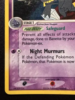 Banette 1/100 EX Crystal Guardians Pokemon Card Holo Foil Rare LP - Image 5