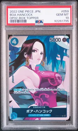 Boa Hancock OP02-059 PSA 10 Box Topper Promo Card 2022 One Piece - Image 1