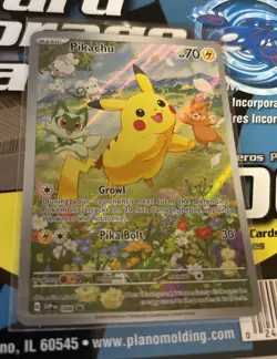 Pokemon TCG Card Pikachu 027 Promo Holo Black Star Paldea Evolved chest NM - Image 1