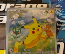 Pokemon TCG Card Pikachu 027 Promo Holo Black Star Paldea Evolved chest NM - Image 3