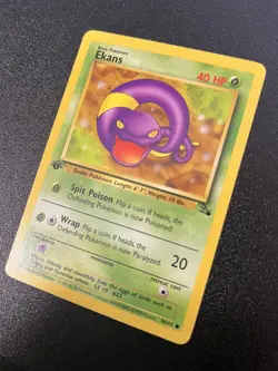 Pokemon 1st Edition Fossil Ekans 46/62 LP Vintage WOTC 1999 Pokemon Card - Image 3