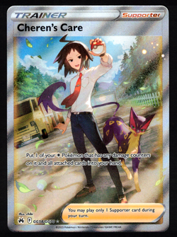 Pokemon Card Cheren's Care GG58/GG70 Crown Zenith Galarian Gallery Ultra Rare NM - Image 1