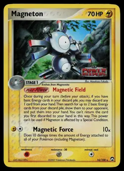 Pokemon Card - Magneton Power Keepers 16/108 Reverse Holo Rare Stamped - Image 1