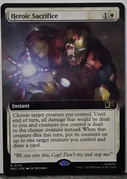 MTG Heroic Sacrifice (Extended Art) 310 NON FOIL Commander: Marvel Super Heroes - Image 1