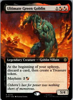 MTG ULTIMATE GREEN GOBLIN (EXTENDED ART) MARVEL'S SPIDER-MAN 276 NM - Image 1