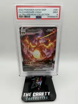 2022 POKEMON SWSH BLACK STAR PROMO - #261 FULL ART CHARIZARD VMAX HOLO - PSA 9 - Image 1