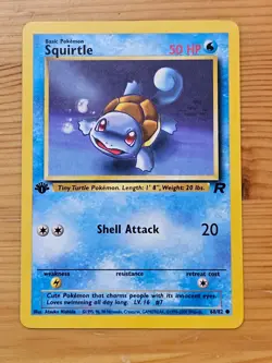 Pokemon TCG Squirtle Team Rocket 1st Edition 68/82 LP WOTC. - Image 1