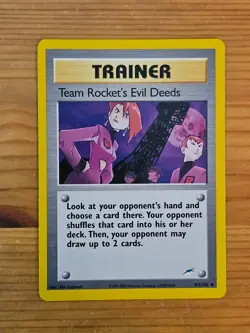 Pokemon TCG Team Rocket's Evil Deeds 103/105 Neo Destiny Unlimited LP WOTC. - Image 1