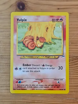 Pokemon TCG Vulpix 91/105 Neo Destiny Unlimited LP WOTC. - Image 1