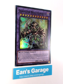 YuGiOh Gladiator Beast Claudius 1st Edition SUDA-EN038 Super Rare - MN - Image 2