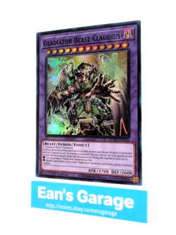 YuGiOh Gladiator Beast Claudius 1st Edition SUDA-EN038 Super Rare - MN - Image 3