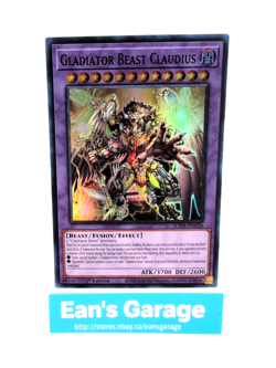 YuGiOh Gladiator Beast Claudius 1st Edition SUDA-EN038 Super Rare - MN - Image 4