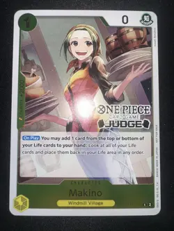 One Piece Makino ST13-012 Judge Promo Card English Bandai Near Mint OPCG - Image 1