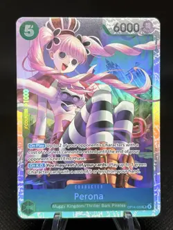 Perona OP14-033 One Piece TCG English The Azure Sea's Seven SR Foil Green - Image 1