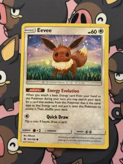 Eevee 101/149 - Sun & Moon Base Set - Holo (Cosmos) Rare Pokemon Card - HP - Image 1