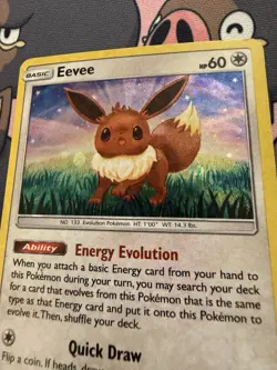 Eevee 101/149 - Sun & Moon Base Set - Holo (Cosmos) Rare Pokemon Card - HP - Image 2