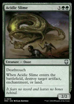 Acidic Slime 218 Uncommon Commander: Modern Horizons 3 Magic: The Gathering NM - Image 1