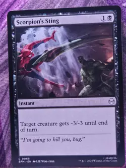 Scorpion's Sting 65 Common Marvel's Spider-Man Magic: The Gathering LP - Image 1