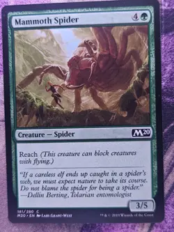 Mammoth Spider 181 Common Core Set 2020 Magic: The Gathering Lightly Played - Image 1