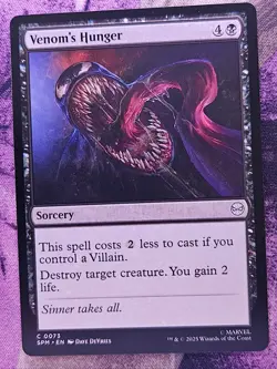Venom's Hunger 73 Common Marvel's Spider-Man Magic: The Gathering Lightly Played - Image 1