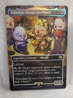 Stiltzkin, Moogle Merchant (Borderless) Chocobo Tack Foil Final Fantasy Mtg - Image 1