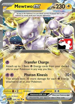 1x Mewtwo ex - 058/182 - Double Rare - Holo Moderately Played Pokemon Prize Pack - Image 1