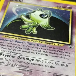 2001 Pokemon Neo Revelation Celebi Holo 3/64 Vintage WOTC Rare - Image 3