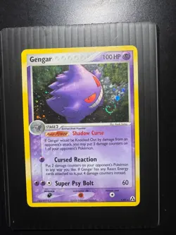 Pokemon Gengar TCG Card 5/92 EX Legend Maker Holo Rare NM-LP SWIRL - Image 1